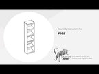 Willowton - Pier - 4 Shelves - Whitewash
