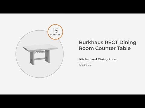 Burkhaus - Rectangular Dining Room Counter Table - Dark Brown