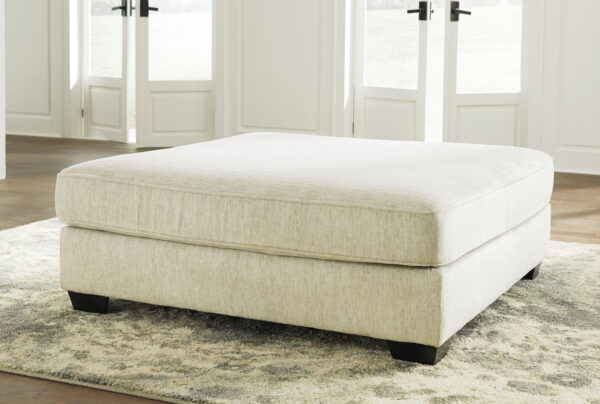 Rawcliffe - Parchment - Oversized Accent Ottoman - Image 4