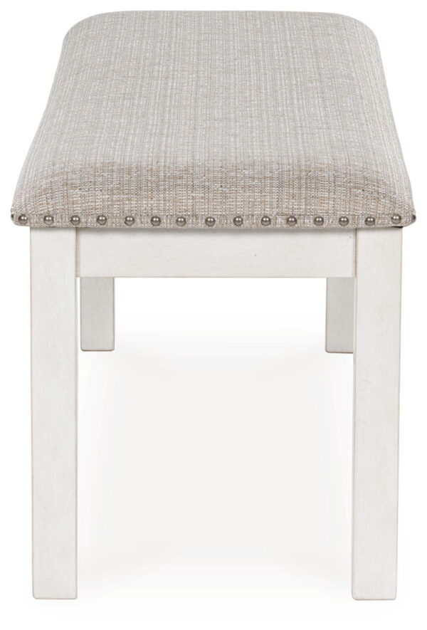 Robbinsdale - Antique White - Large Upholstered Dining Room Bench - Image 3
