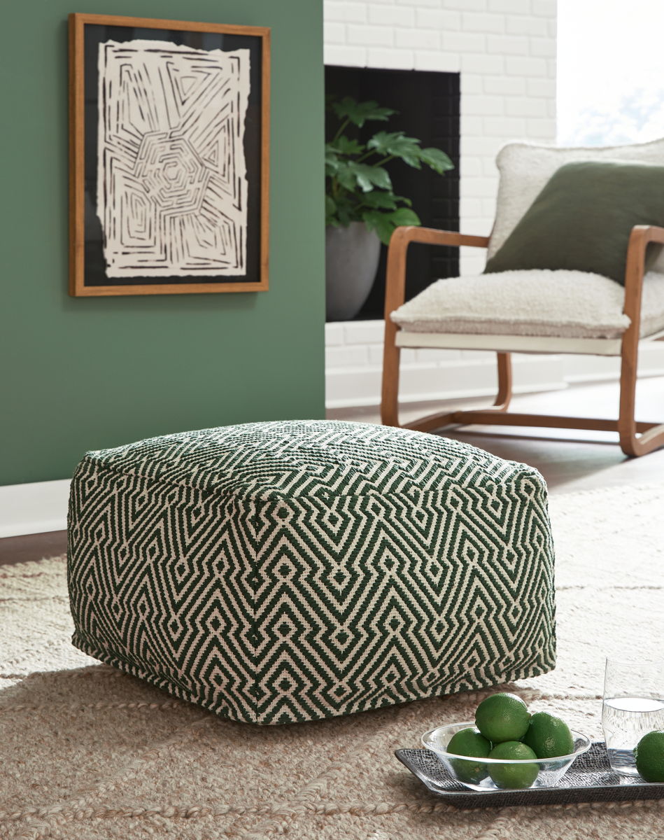 Abacy - Green / Ivory - Pouf - Image 3