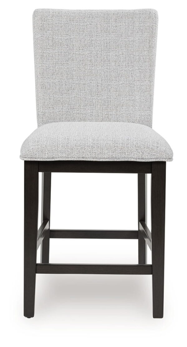 Neymorton - Dark Grayish Brown - Upholstered Barstool (Set of 2) - Image 4