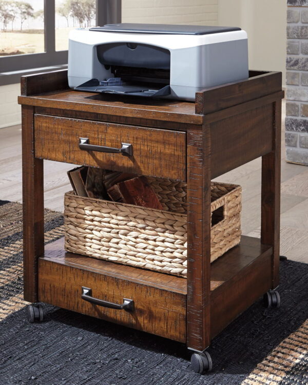 Baldridge - Rustic Brown - Printer Stand - Image 2