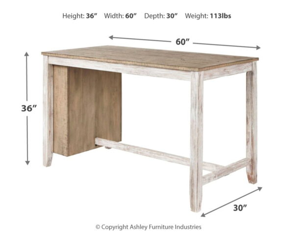 Skempton - White - Rectangular Counter Table With Storage - Image 4
