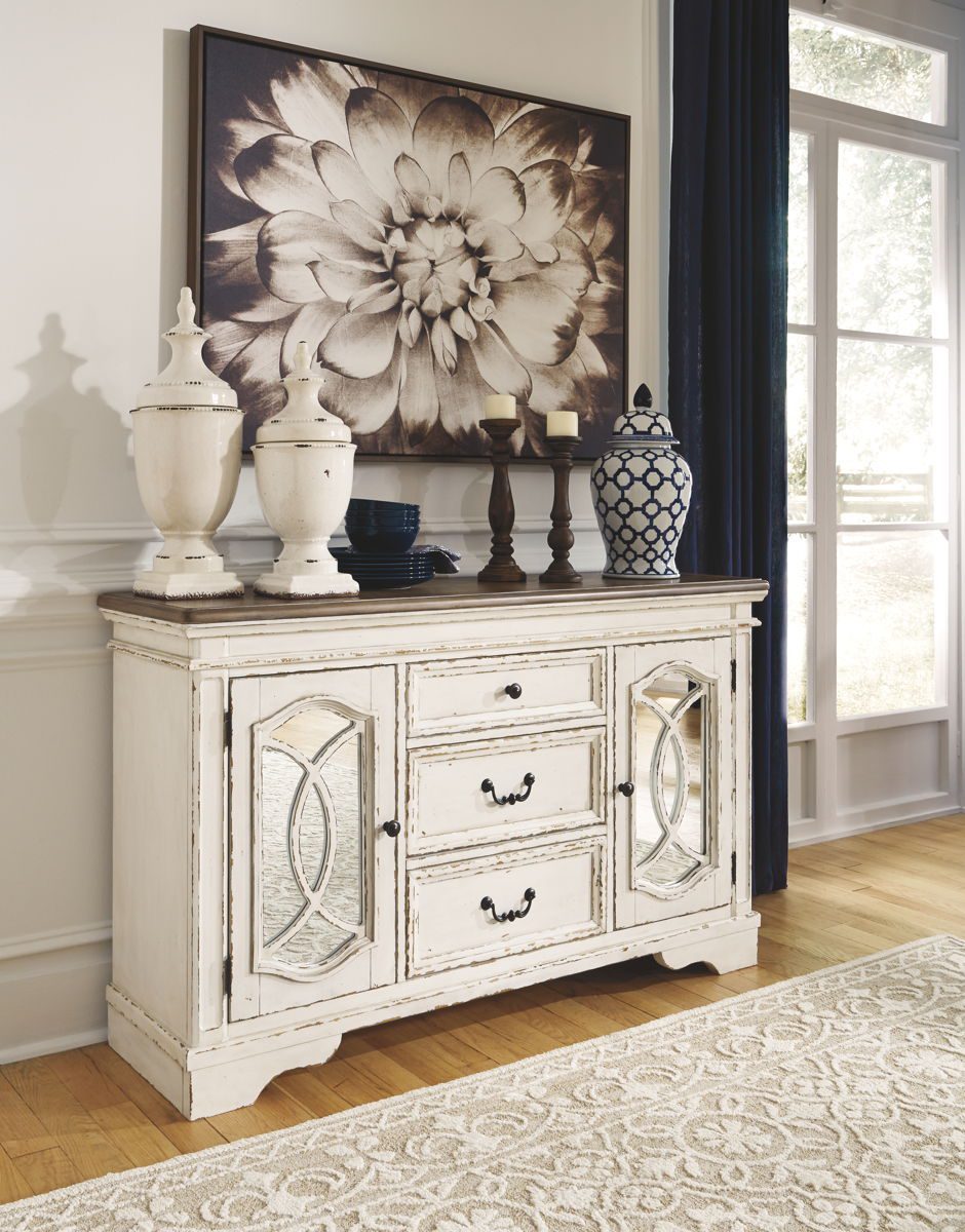 Realyn - Chipped White - Dining Room Server - Image 3
