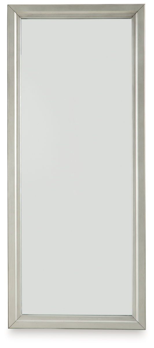 Evesen - Champagne - Floor Standing Mirror With Storage - Image 3