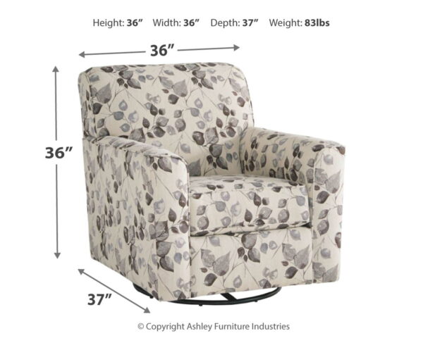 Abney - Platinum - Swivel Accent Chair - Image 4