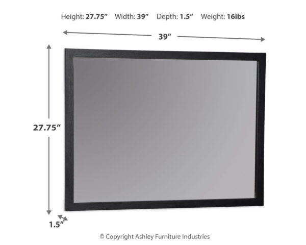 Danziar - Black - Bedroom Mirror - Image 4