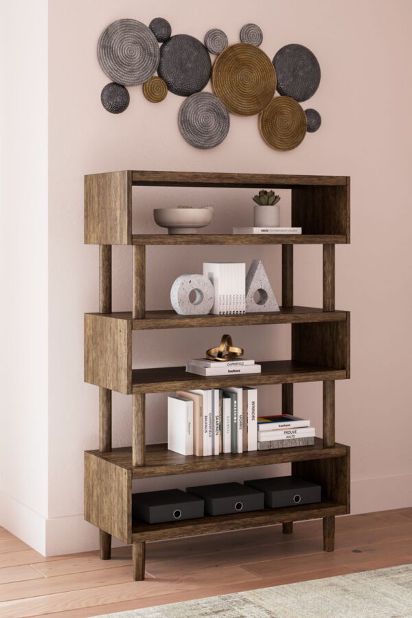 Austanny - Warm Brown - Bookcase - Image 4