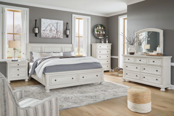 Robbinsdale - Antique White - Dresser, Mirror - Image 4