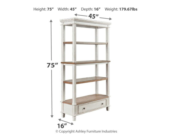 Realyn - Brown / White - Bookcase - Image 3
