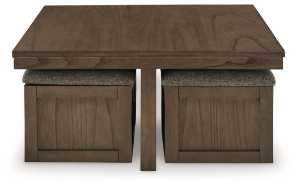 Boardernest - Brown - Cocktail Table With 4 Stools (Set of 5) - Image 3