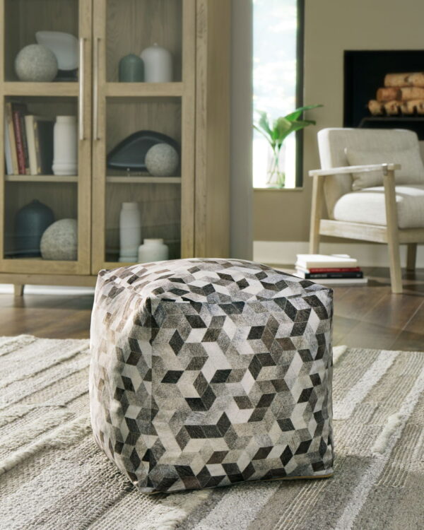 Albermarle - Gray / Brown - Pouf - Image 3
