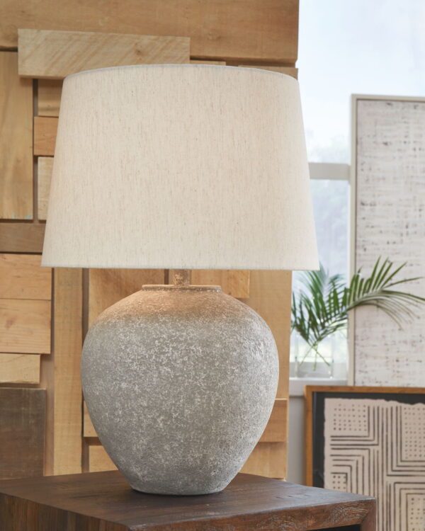 Dreward - Distressed Gray - Paper Table Lamp - Image 4
