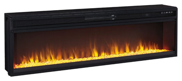 Krystanza - Weathered Gray - TV Stand with Wide Fireplace Insert - Image 4
