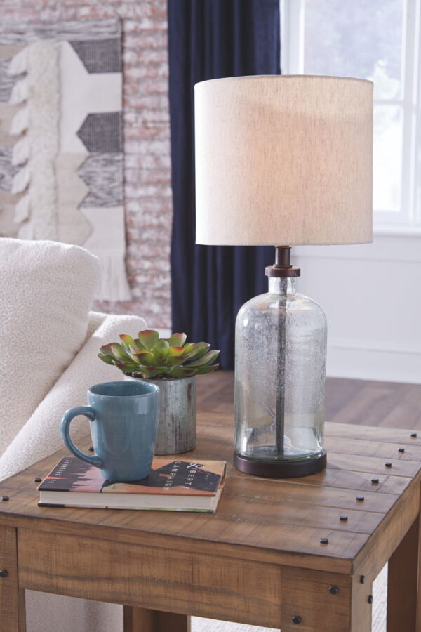 Bandile - Clear / Bronze Finish - Glass Table Lamp - Image 3
