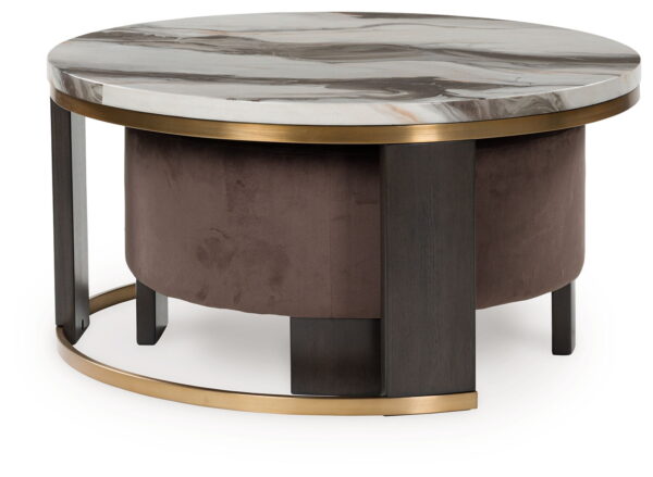 Jazmore - Brown / Brass Finish - Nesting Cocktail Tables (Set of 2) - Image 3