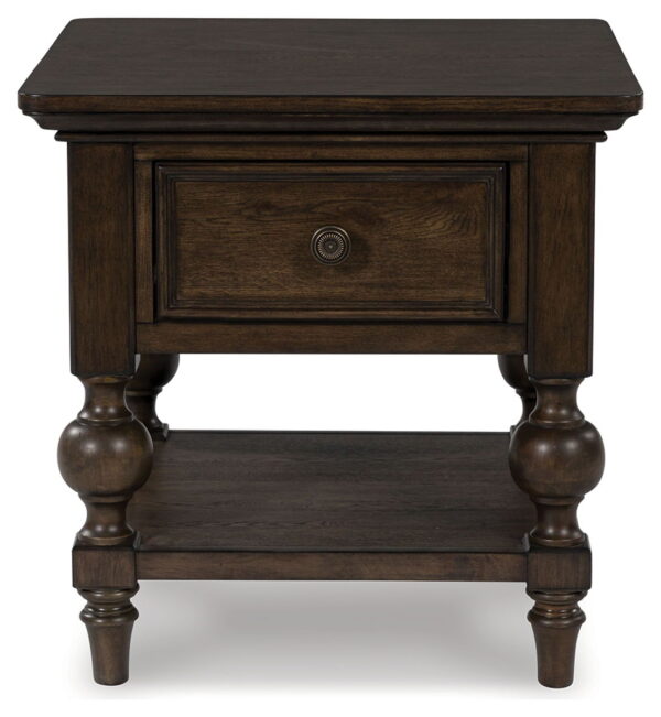 Veramond - Dark Brown - Square End Table - Image 4