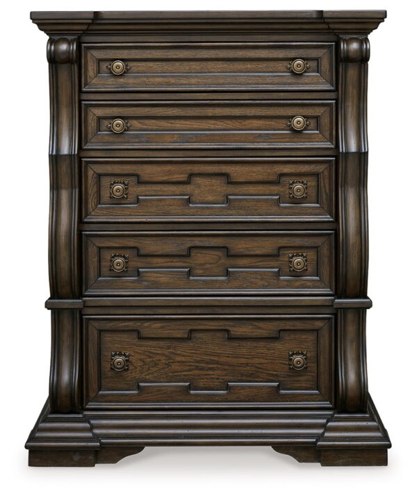 Maylee - Dark Brown - Five Drawer Chest - Image 2