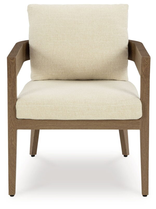 Serene Bay - Dark Brown / White - Arm Chair With Cushion (Set of 2) - Image 4