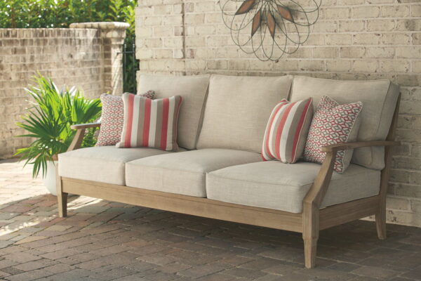 Clare View - Beige - Sofa with Cushion - Image 4