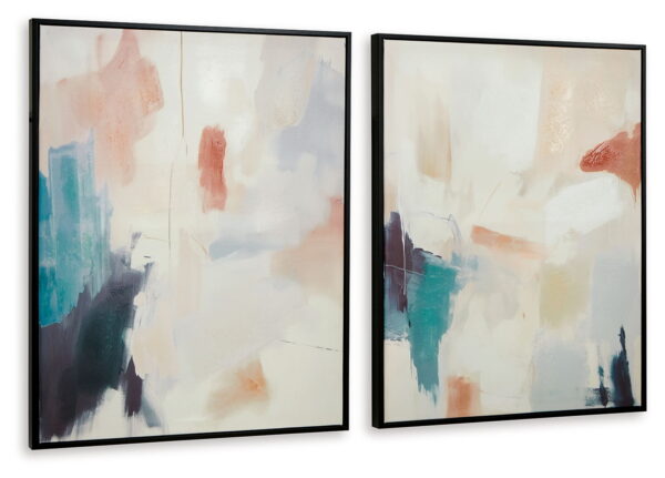 Caldish - Blue / White / Pink - Wall Art Set (Set of 2) - Image 4