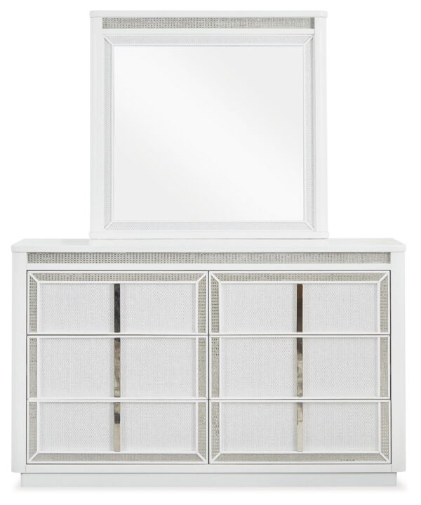 Chalanna - White - Dresser And Mirror - Image 4