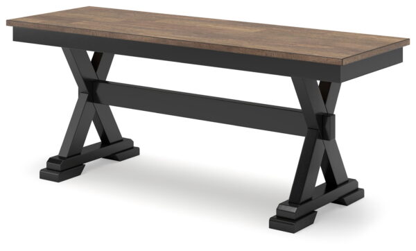 Wildenauer - Brown / Black - Large Dining Room Bench - Image 3