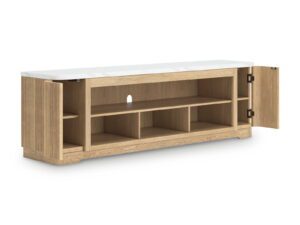 Camdill - Light Brown - XL TV Stand With Fireplace Option