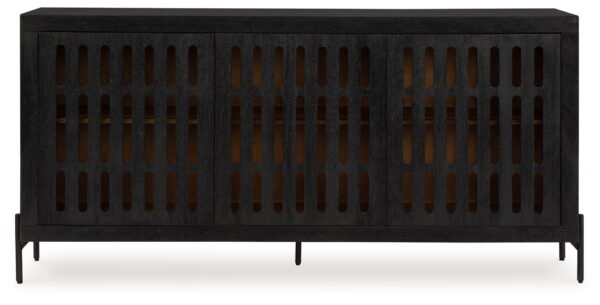 Vallisburg - Black / Natural - Accent Cabinet - Image 2