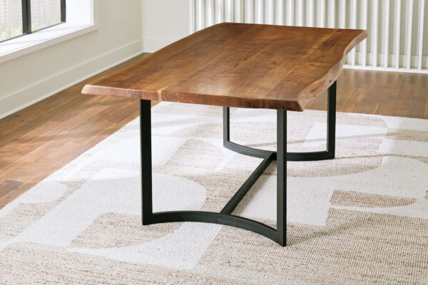 Fortmaine - Brown / Black - Rectangular Dining Room Table - Image 4
