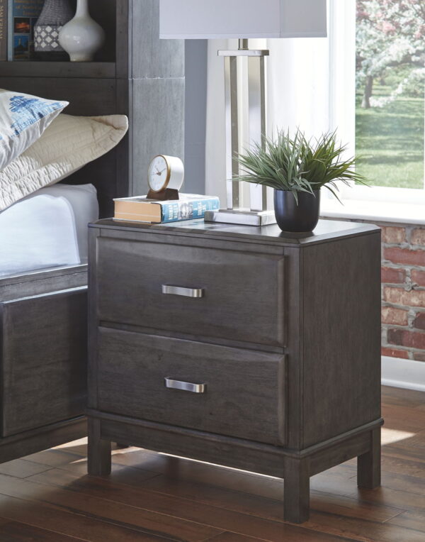 Caitbrook - Gray - Two Drawer Night Stand - Image 4