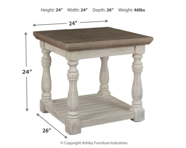 Havalance - Gray / White - Rectangular End Table - Image 2