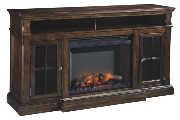 Roddinton - Dark Brown - XL TV Stand w/Fireplace Option - Image 3