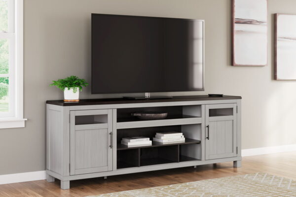 Darborn - Gray / Brown - XL TV Stand W/Fireplace Option - Image 2