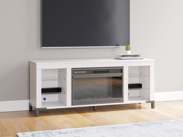 Brollevi - White - TV Stand With Fireplace - Image 3