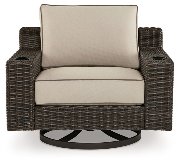 Coastline Bay - Brown - Swivel Lounge W/ Cushion - Image 2