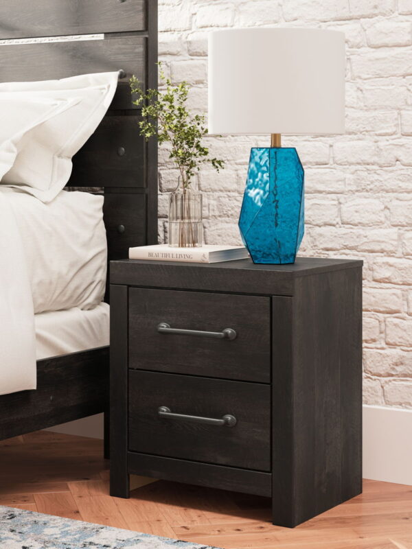 Hollivern - Dark Gray - Two Drawer Night Stand - Image 4