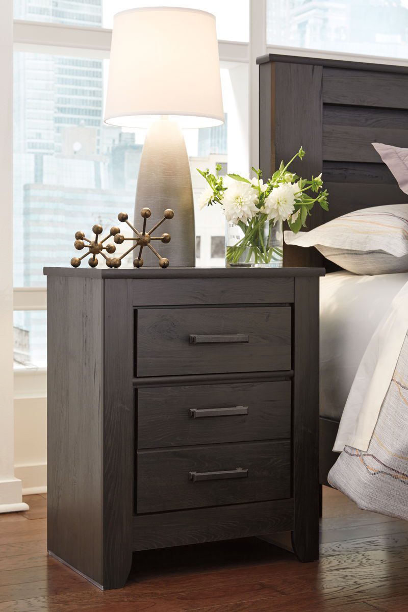 Brinxton - Charcoal - Two Drawer Night Stand - Image 2