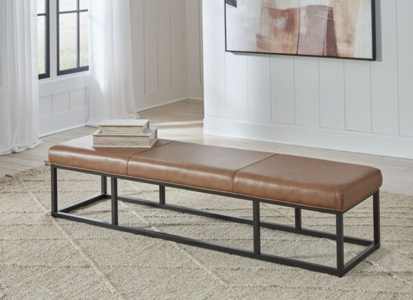 Joston - Caramel - Accent Bench - Image 2