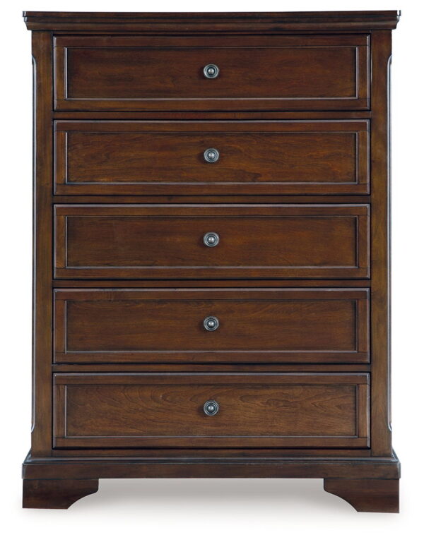 Trellington - Brown - Five Drawer Chest - Image 3