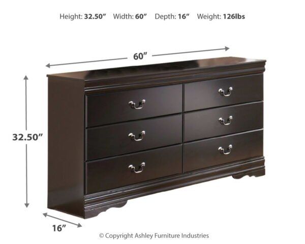Huey Vineyard - Black - Six Drawer Dresser - Image 3