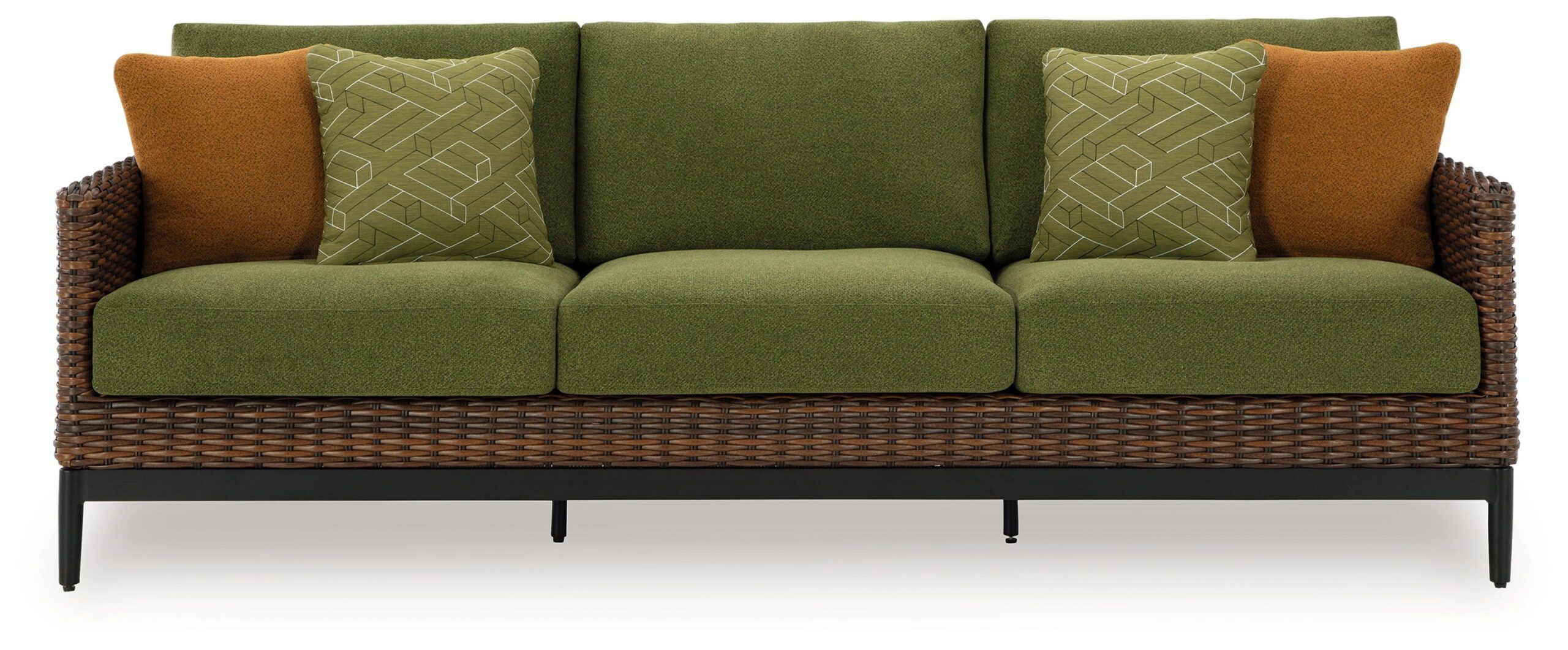Horizon Hall - Brown / Green - Sofa With Cushion - Image 2