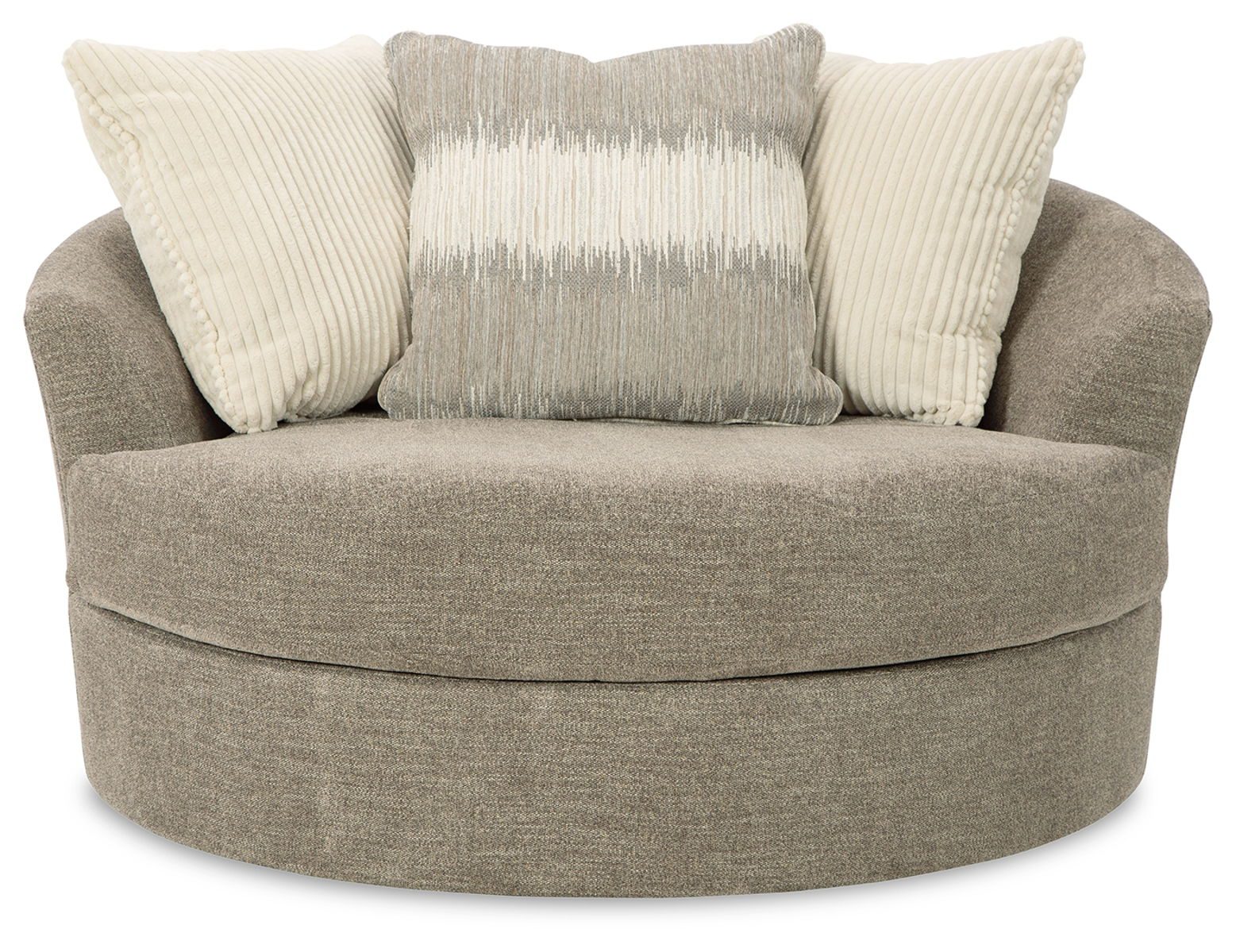 Creswell - Stone - Oversized Swivel Accent Chair - Image 3