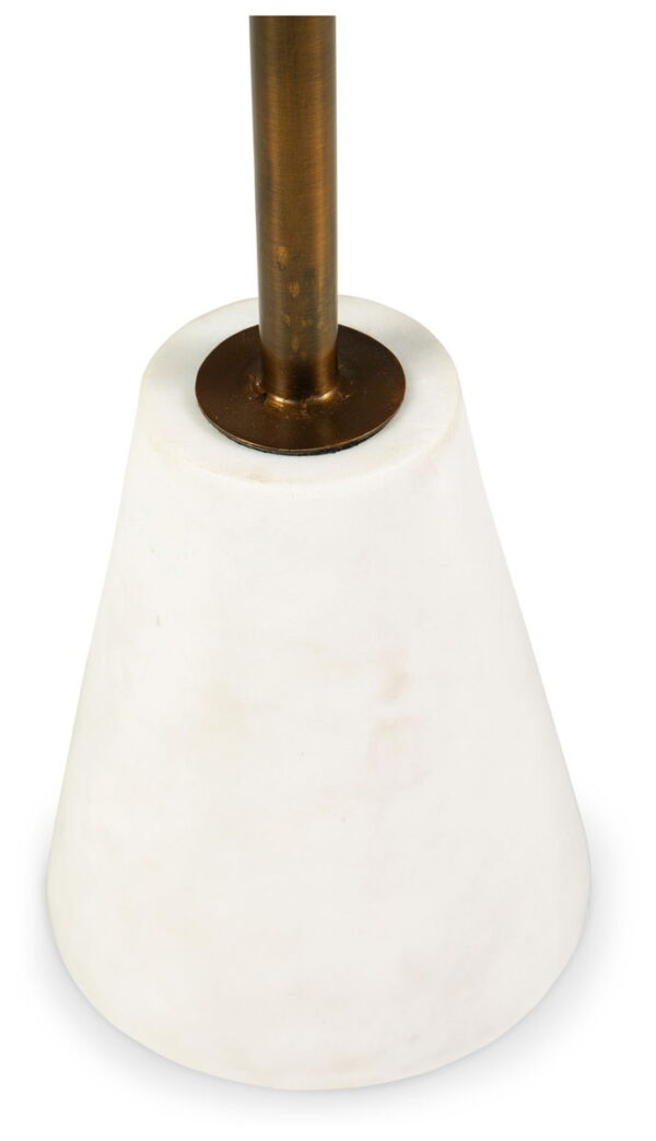 Caramont - Black / White / Gold Finish - Accent Table with White Base - Image 4