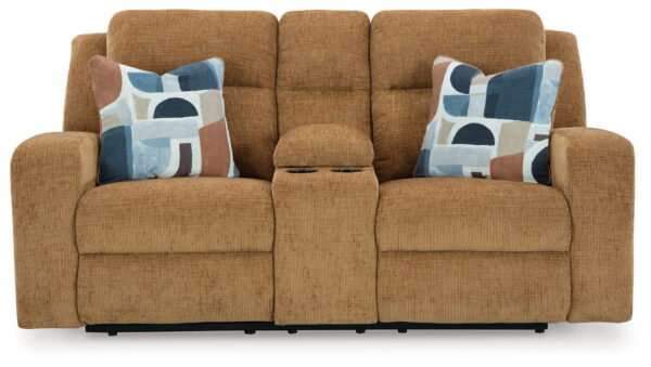 Kanlow - Dbl Reclining Loveseat With Console - Image 7