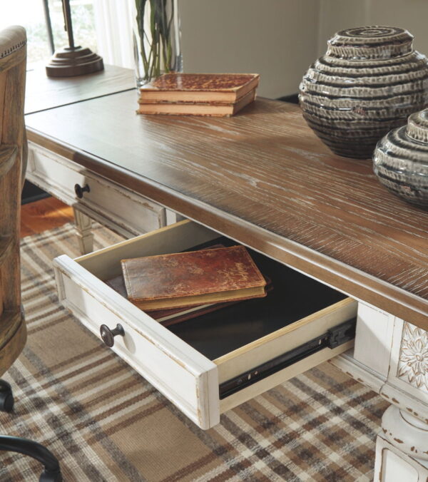 Realyn - White / Brown - L Shaped Desk with Lift Top - Image 4