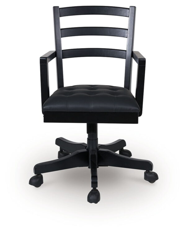 Wildenauer - Brown / Black - Home Office Swivel Desk Chair - Image 4