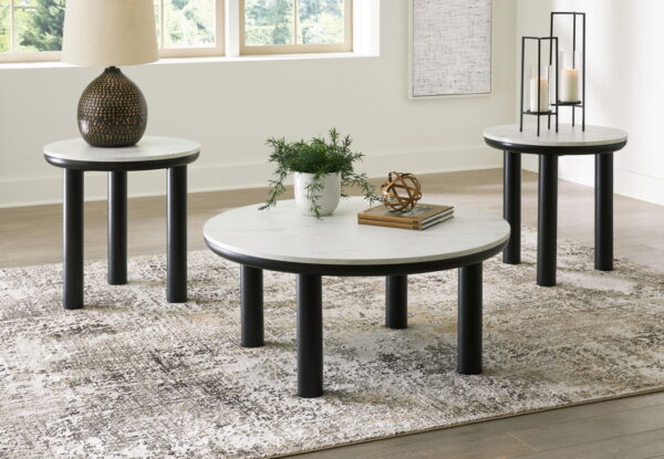 Xandrum - Black / White - Occasional Table Set (Set of 3) - Image 4