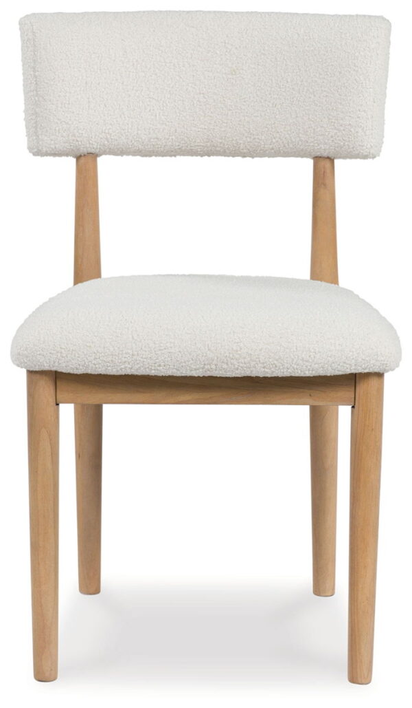 Sawdyn - White / Light Brown - Dining Upholstered Side Chair (Set of 2) - Image 2